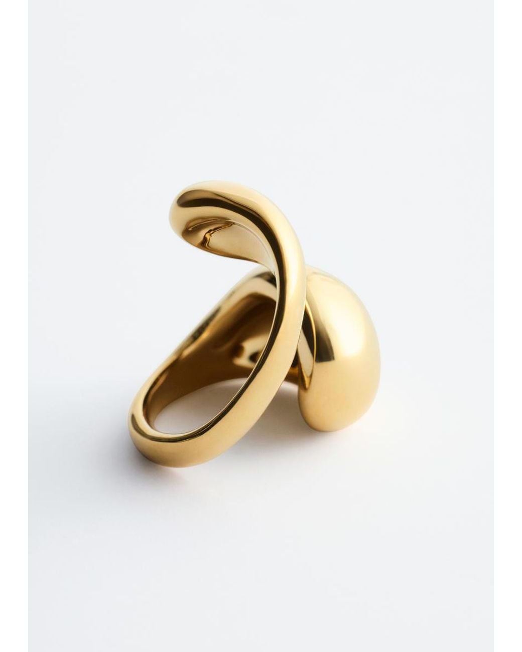& Other Stories Metallic Two-Twist Sculptural Ring