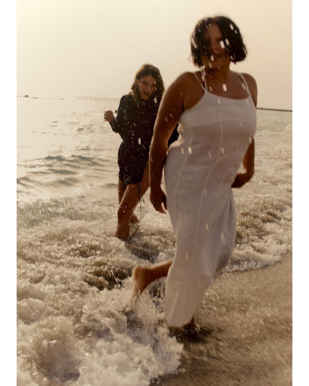 & Other Stories White Linen Midi Dress