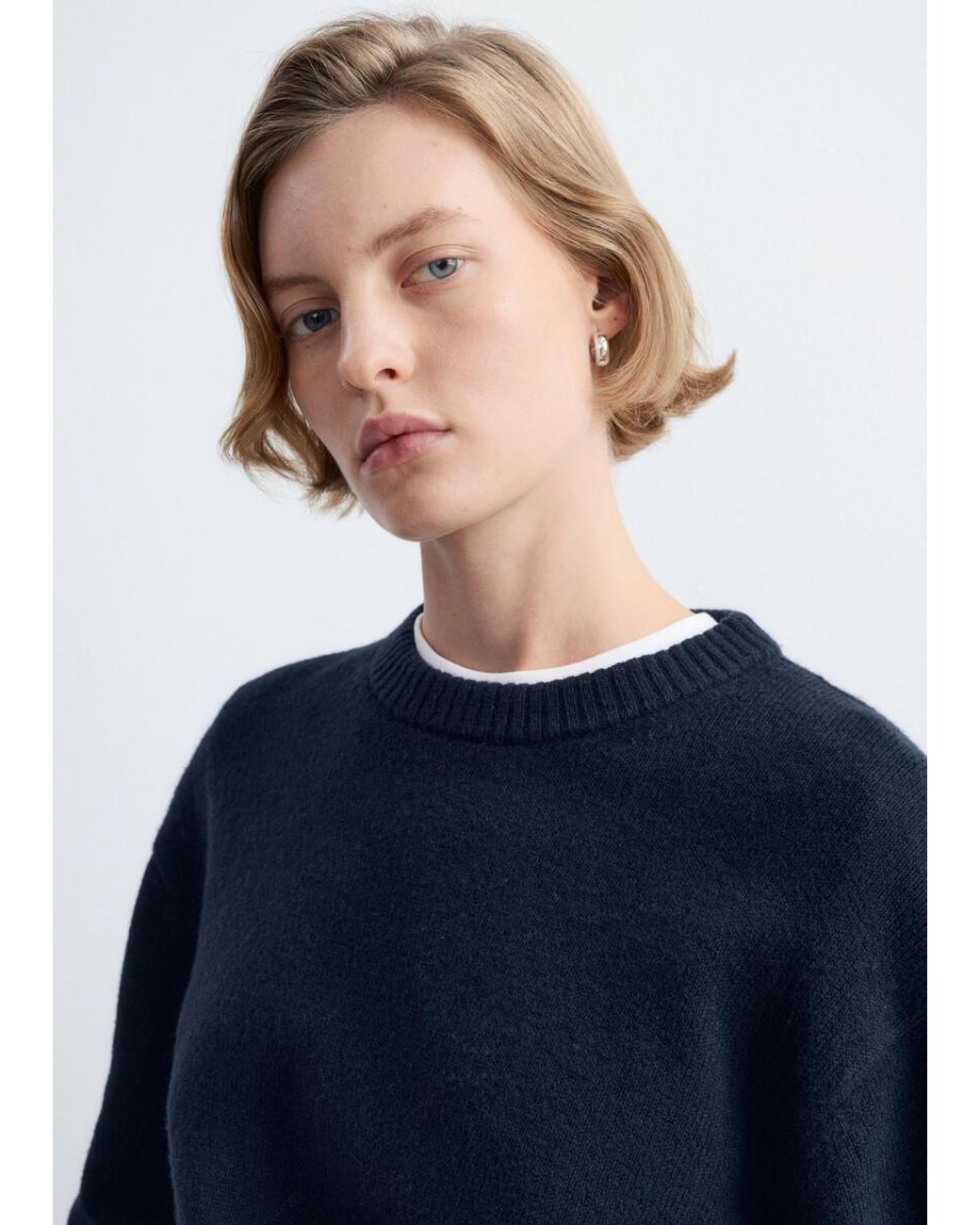 & Other Stories Blue Boxy Knit Jumper