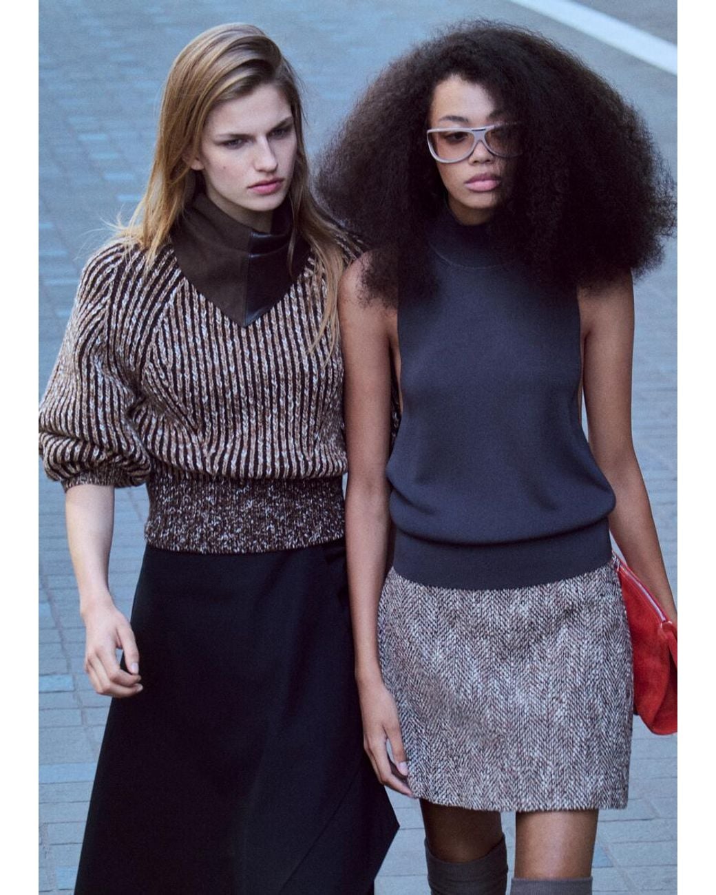 & Other Stories White Textured Mini Skirt