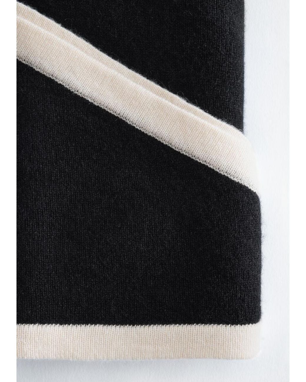 & Other Stories Black Silk-Cashmere Triangle Scarf
