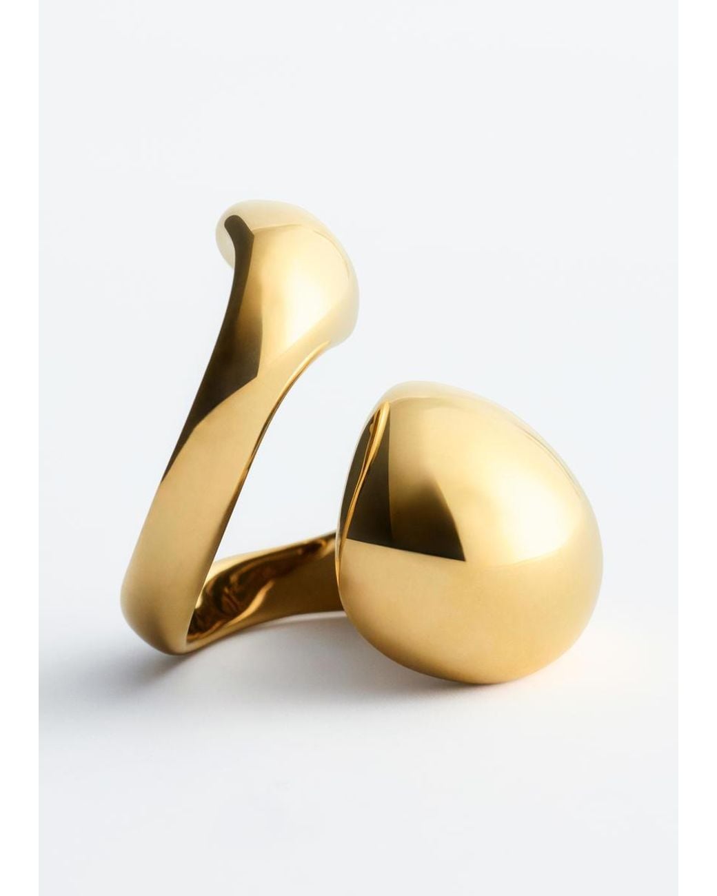 & Other Stories Metallic Two-Twist Sculptural Ring