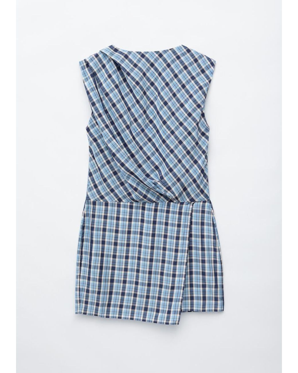 & Other Stories White Pleated Jacquard Mini Dress