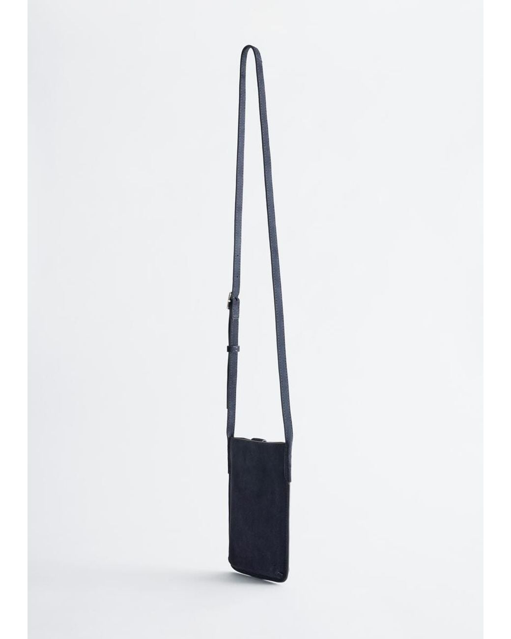 & Other Stories White Moulded Split-Suede Phone Bag