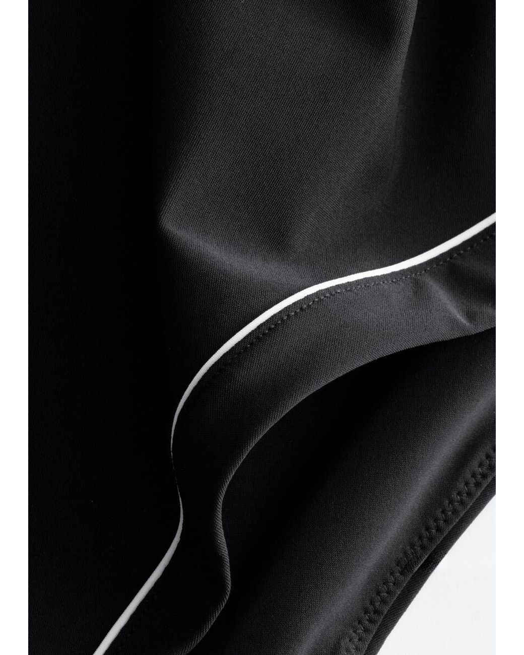 & Other Stories Black One-Shoulder Cut-Out Swimsuit