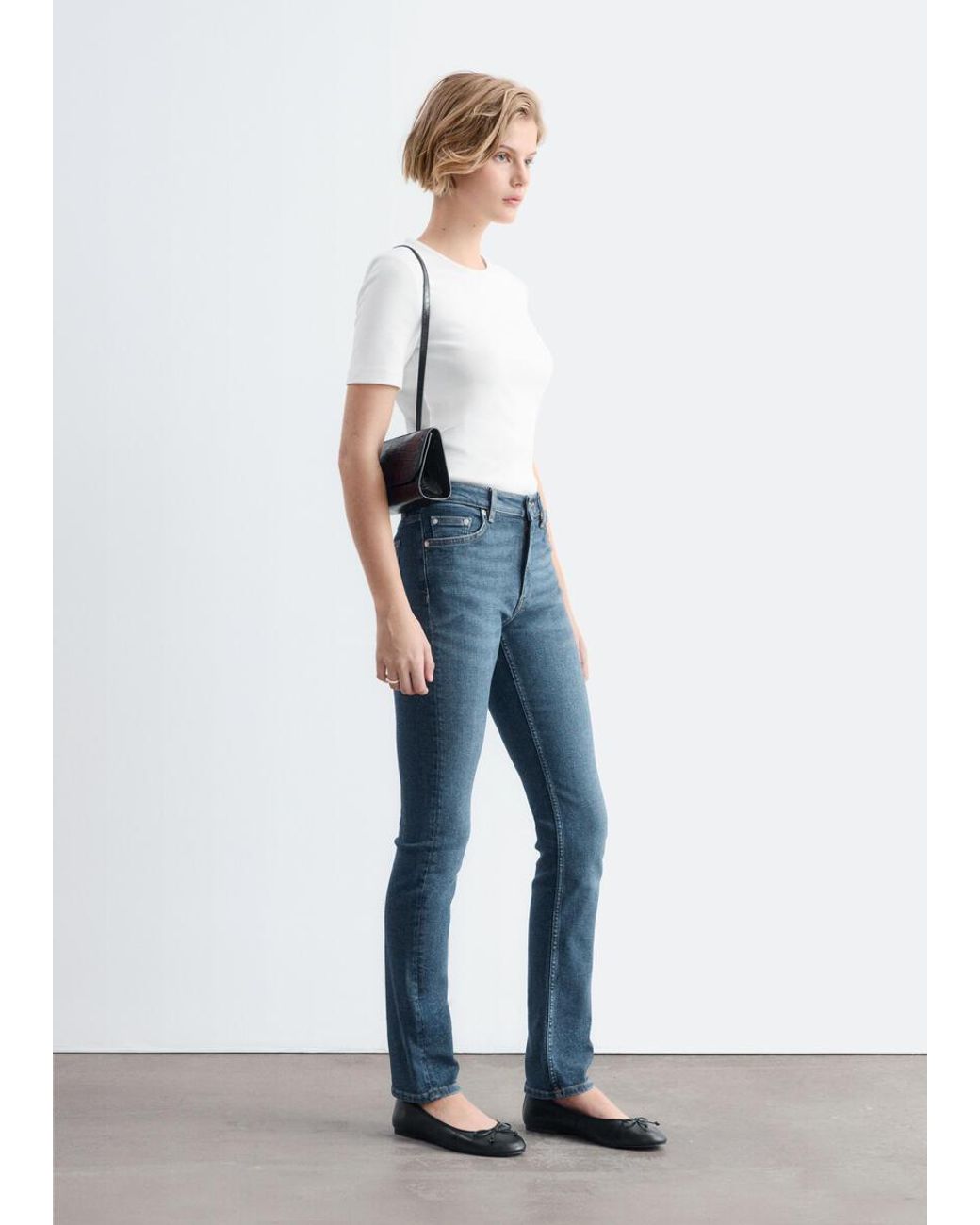 & Other Stories White Super Stretch Skinny Jeans