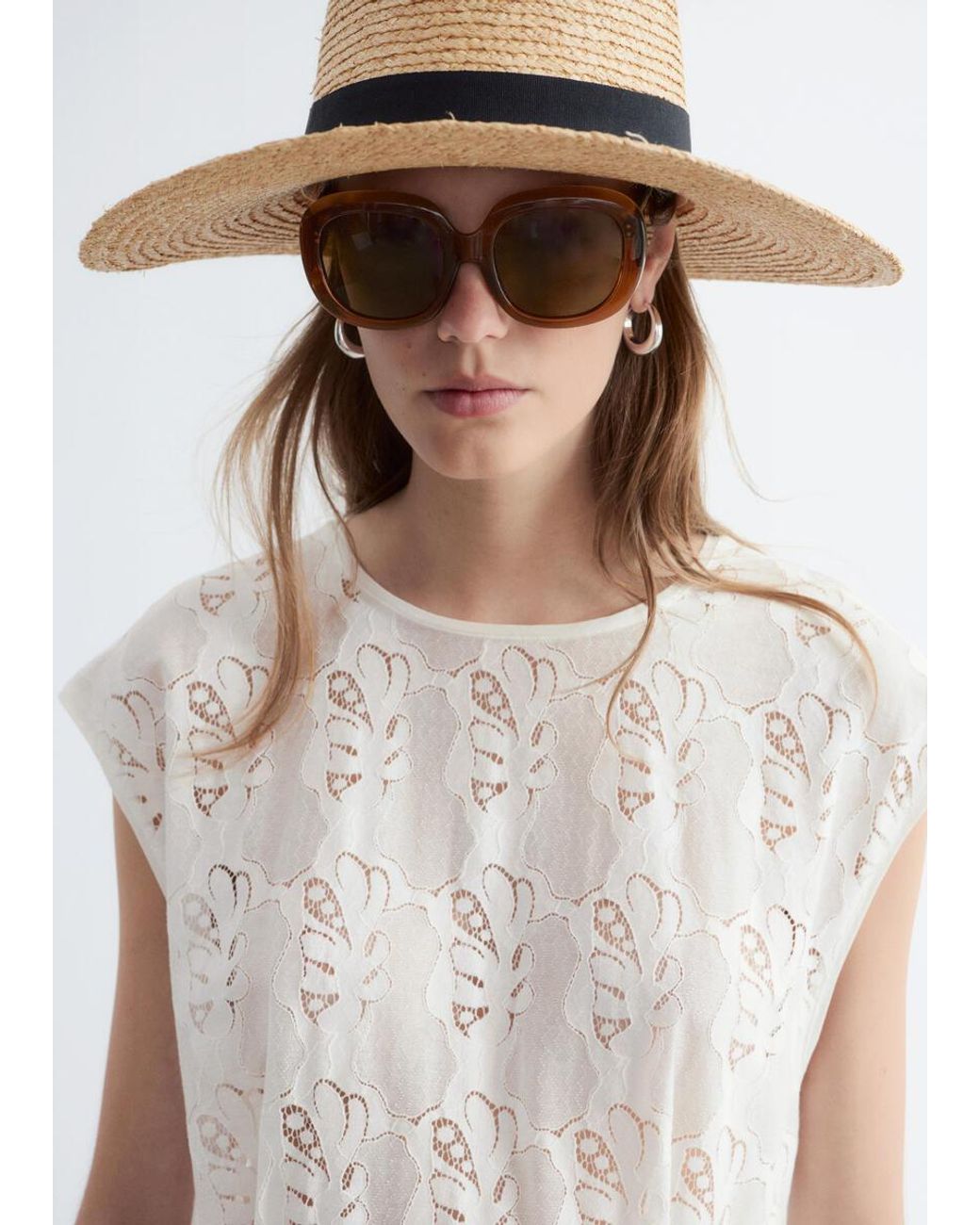 & Other Stories Brown Oversized Sunglasses