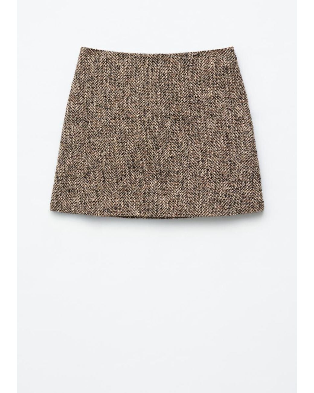 & Other Stories White Textured Mini Skirt
