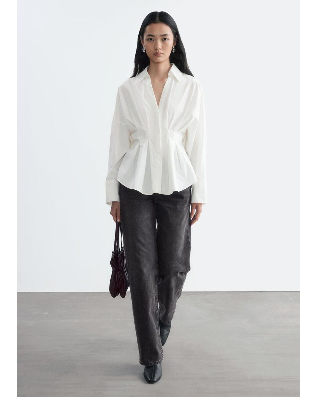 & Other Stories White Fitted-Waist Shirt