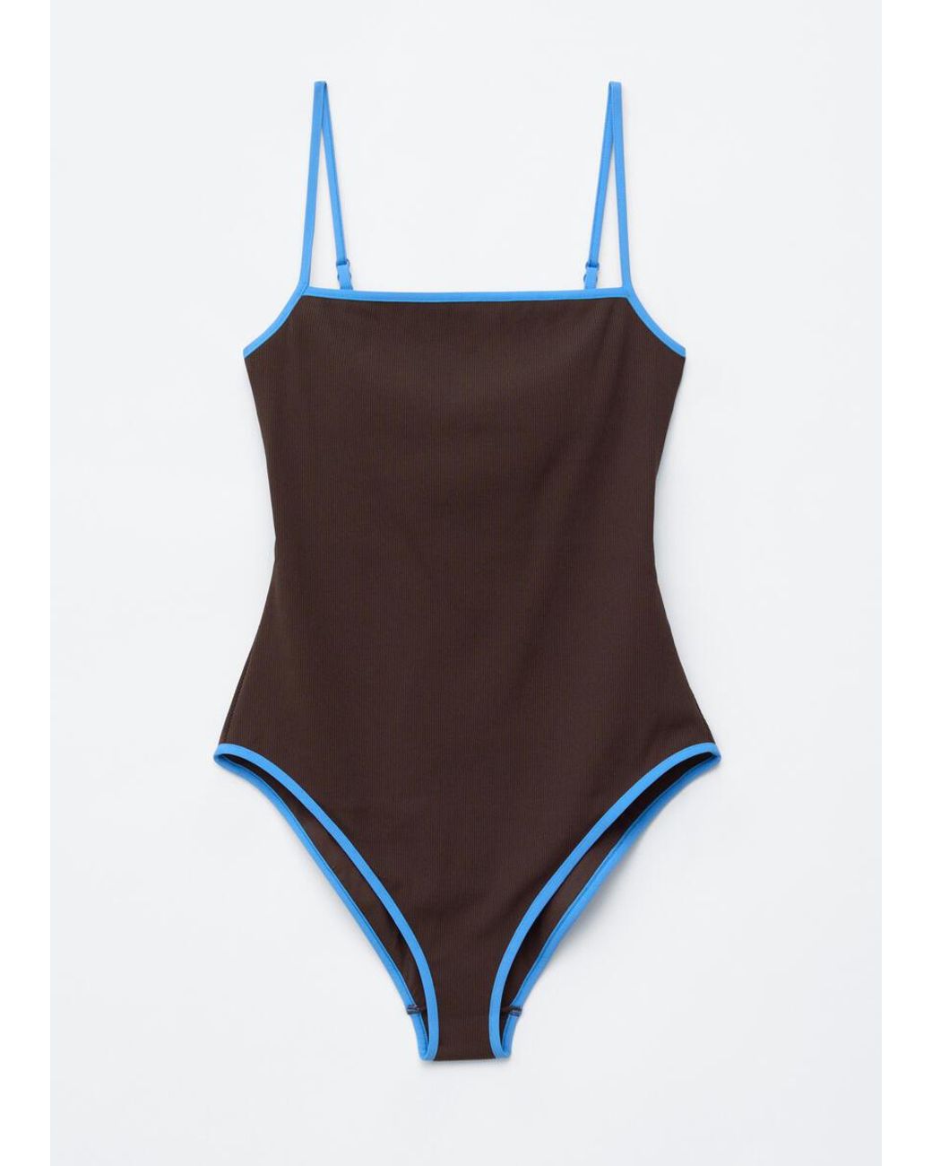 & Other Stories Brown Square-Neck Swimsuit