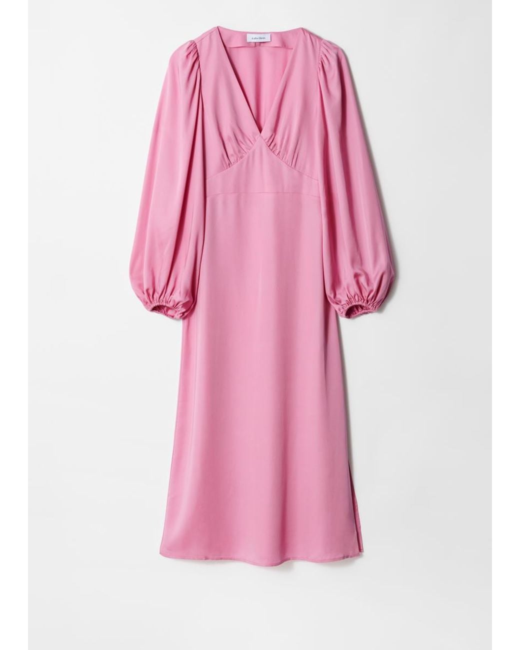 pink designer midi dress Francisco Rosas designer for Valentino Pink Red Silk Midi Dress 4/40