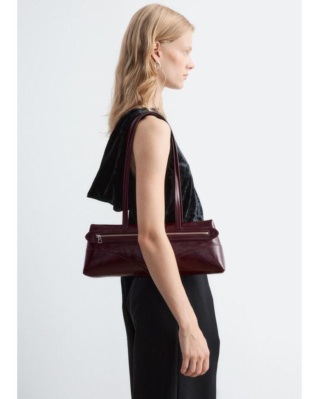 & Other Stories White Slim Shoulder Bag