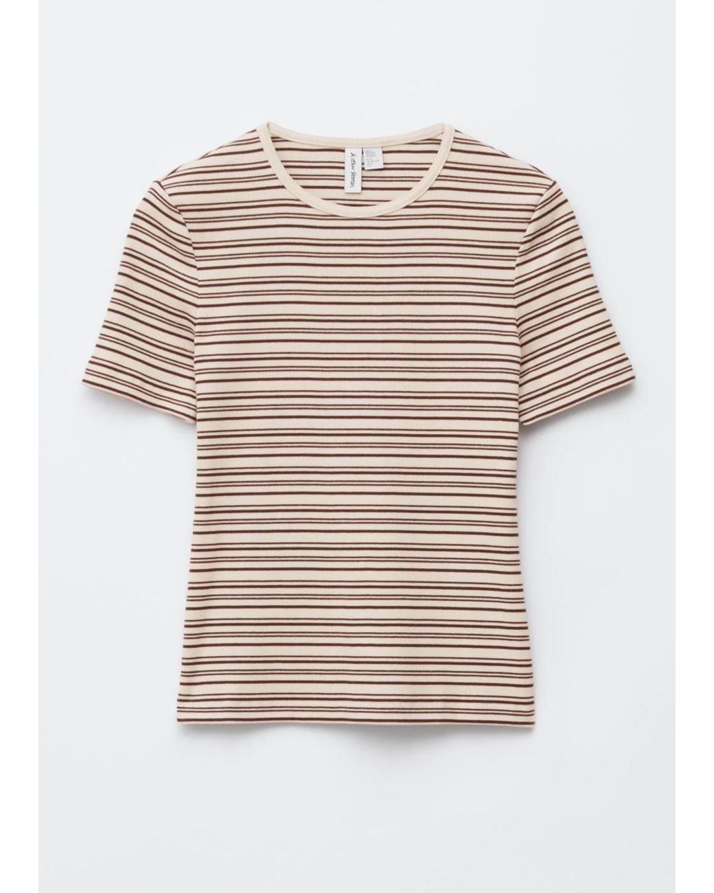& Other Stories White Ribbed T-Shirt