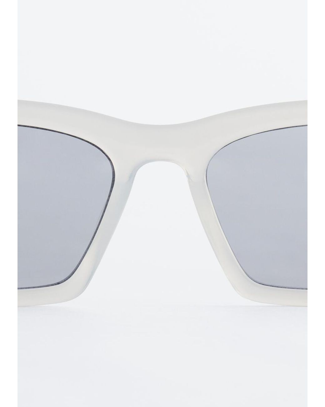 & Other Stories White Angular Cat Eye Sunglasses