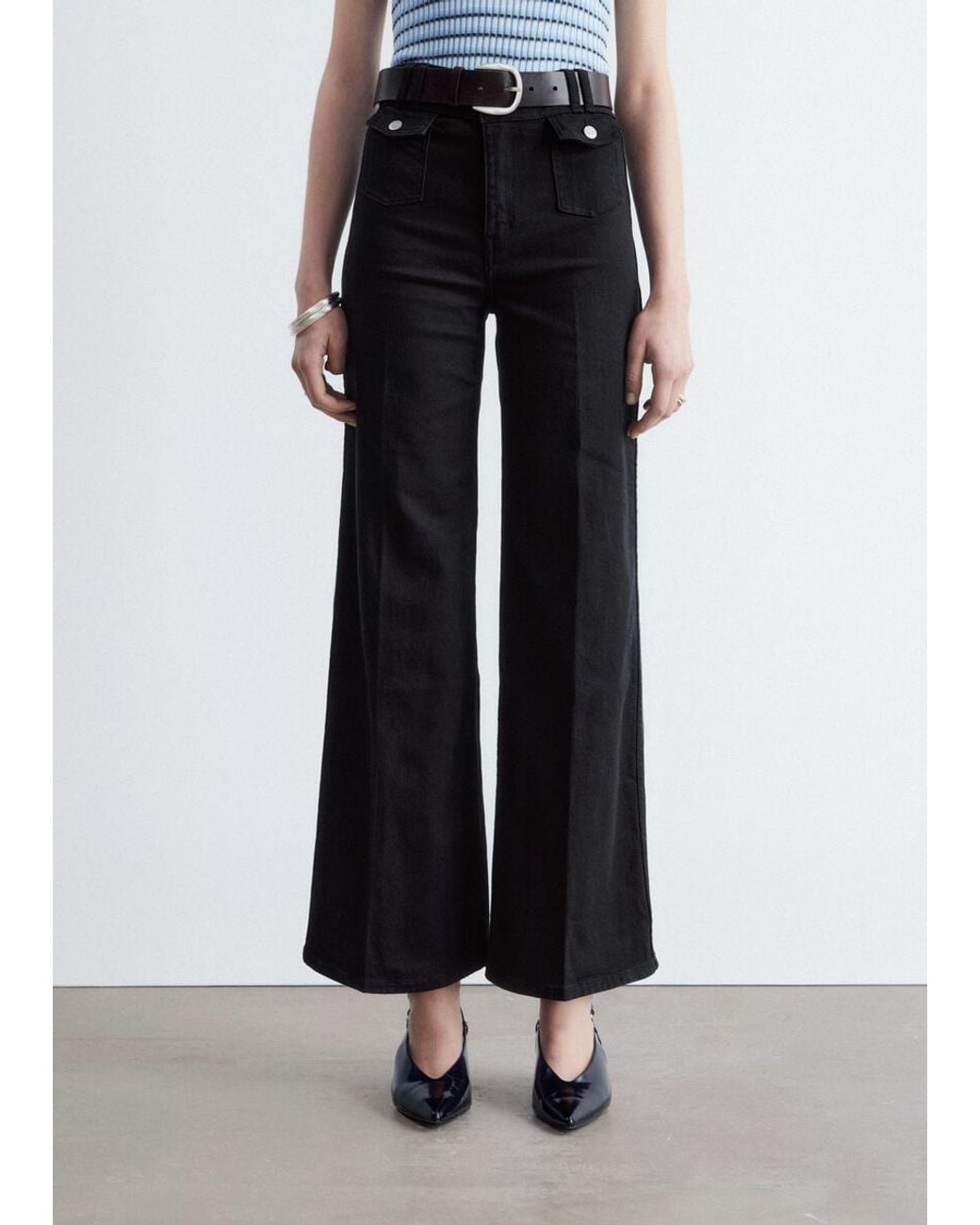 & Other Stories White Press-Crease Flared Jeans