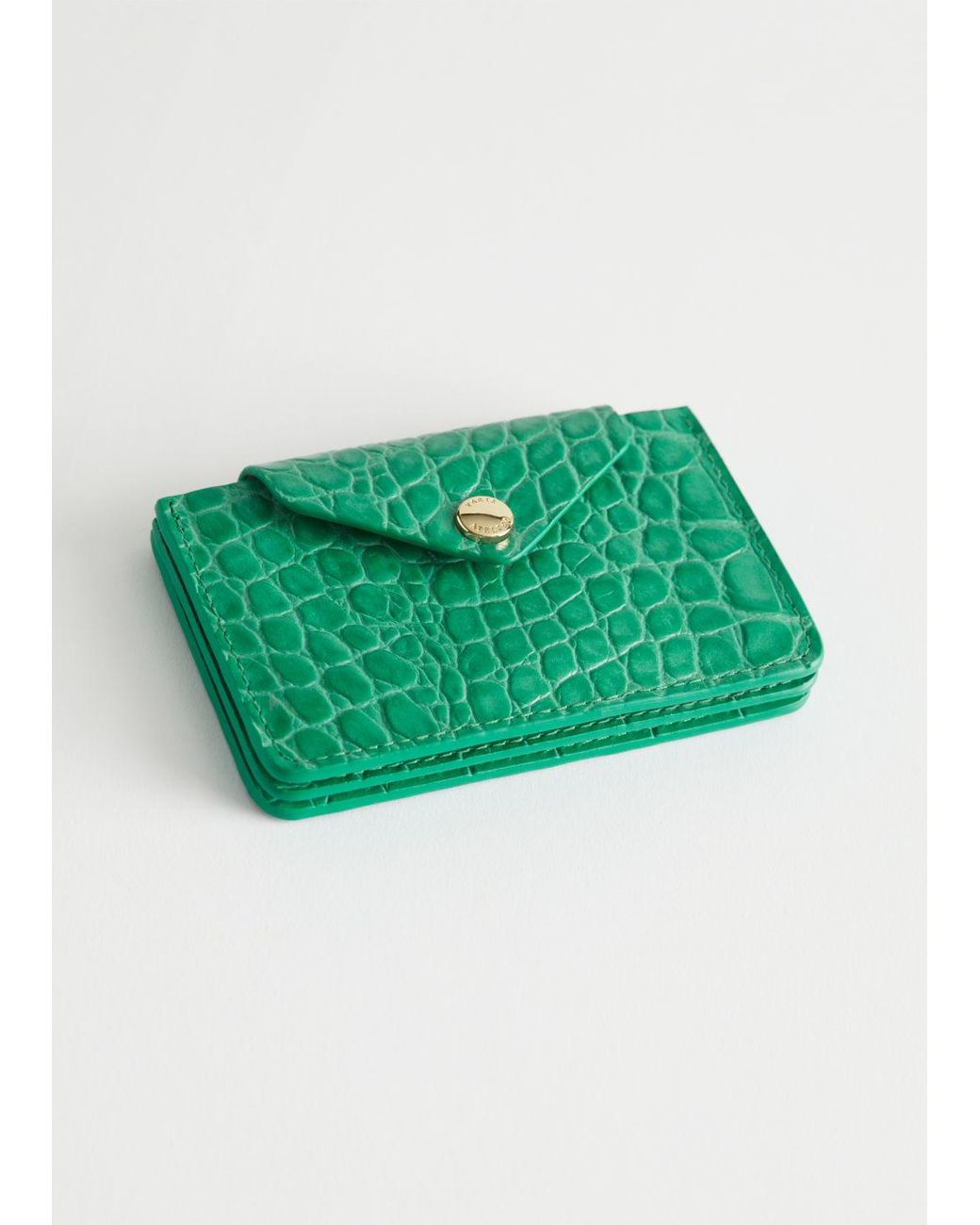 & Other Stories Leather Card Holder in Green | Lyst Canada