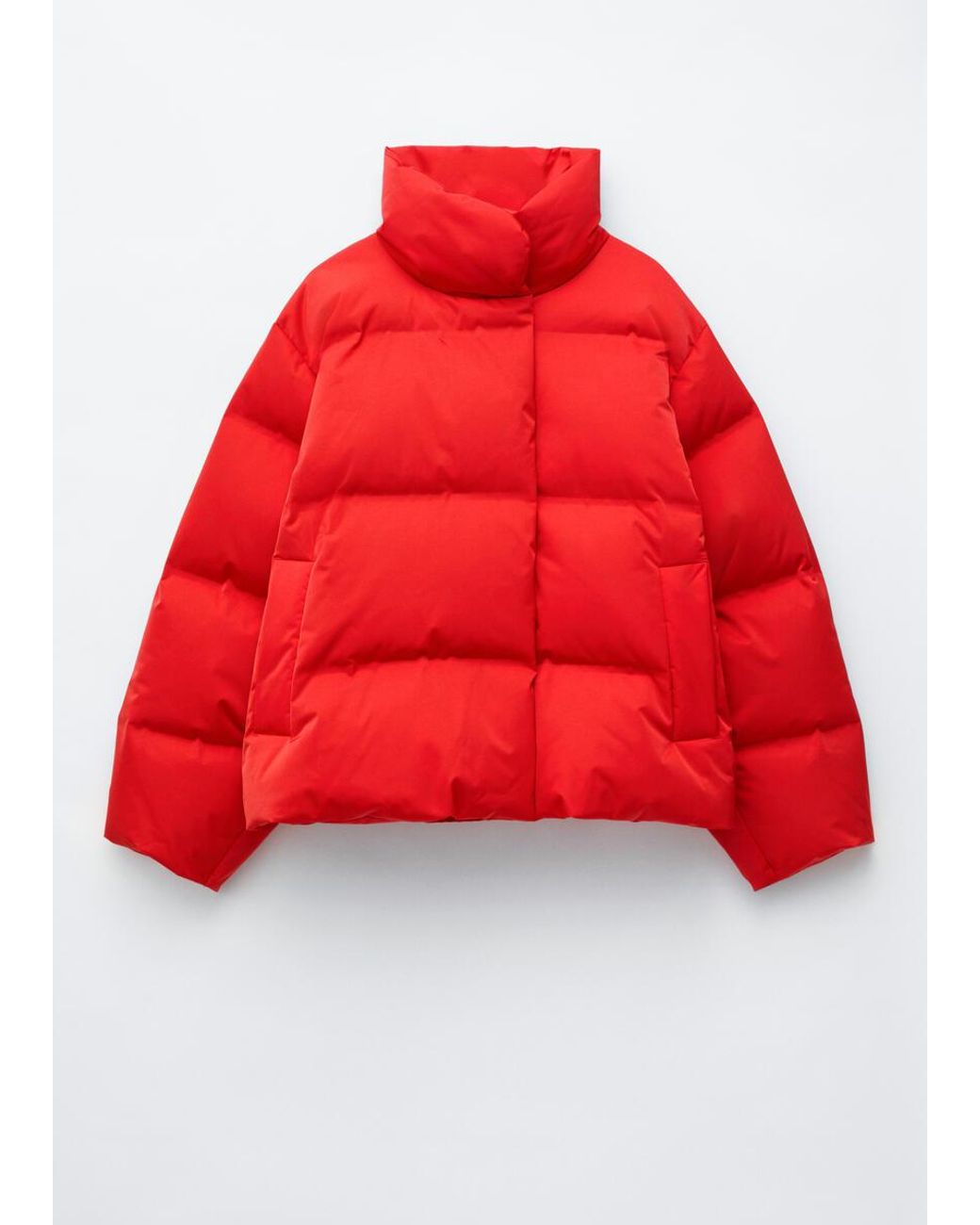 & Other Stories Red Down Puffer Jacket