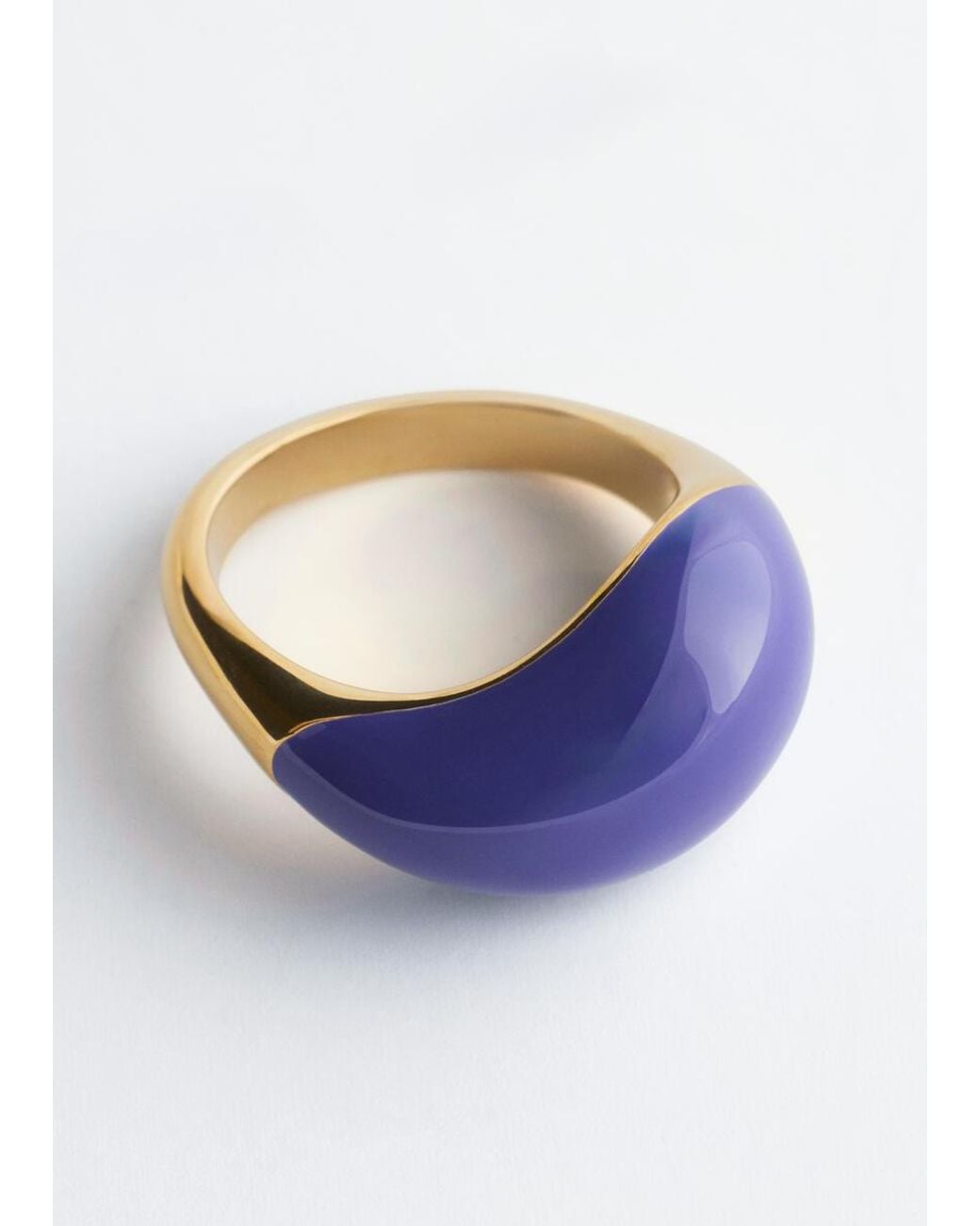 & Other Stories White Sculptural 2-Pack Ring Set