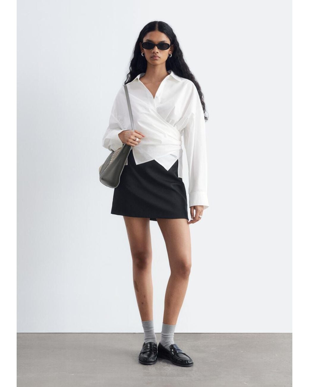 & Other Stories White Tie-Waist Cotton Shirt
