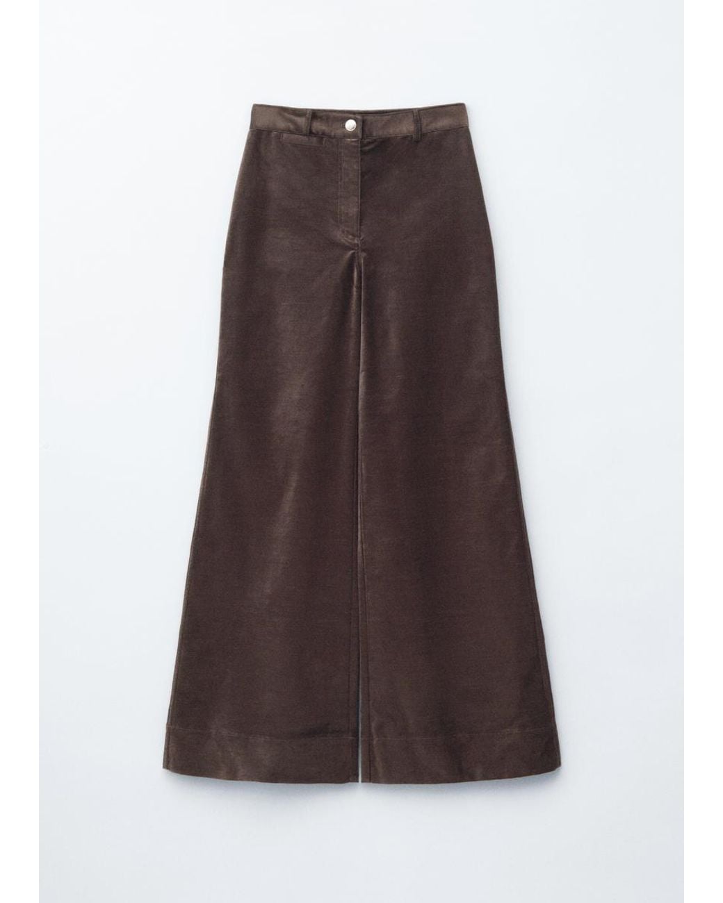 & Other Stories Brown Flared Velvet Trousers