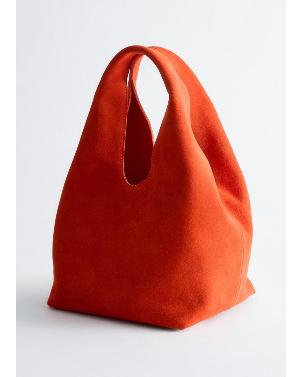 & Other Stories White Split Suede Mini Tote