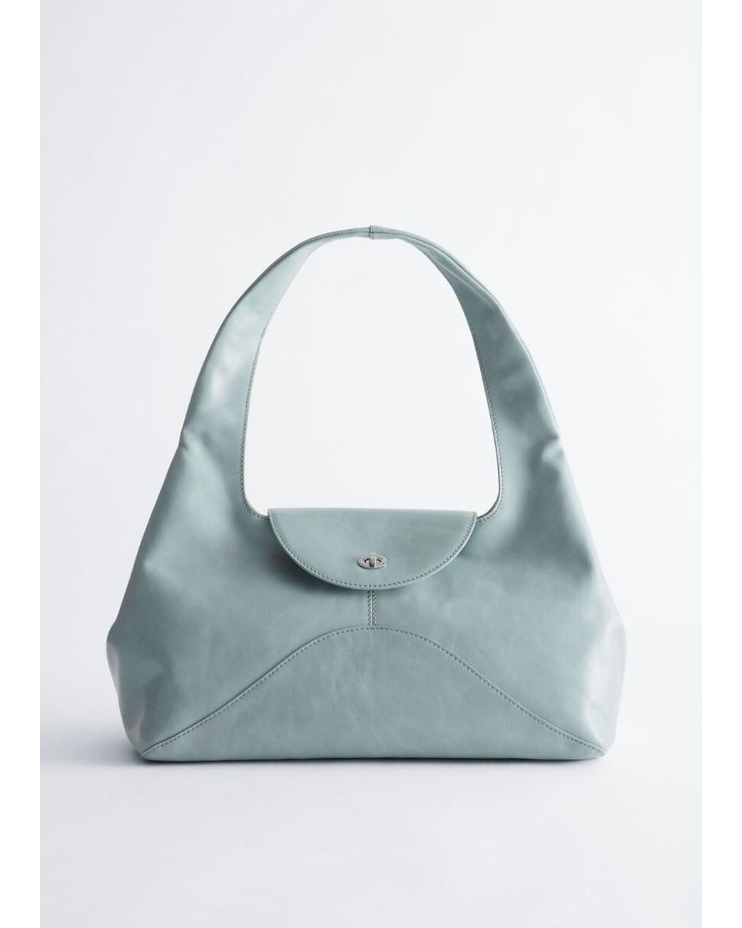 & Other Stories Blue Curved Shoulder Bag