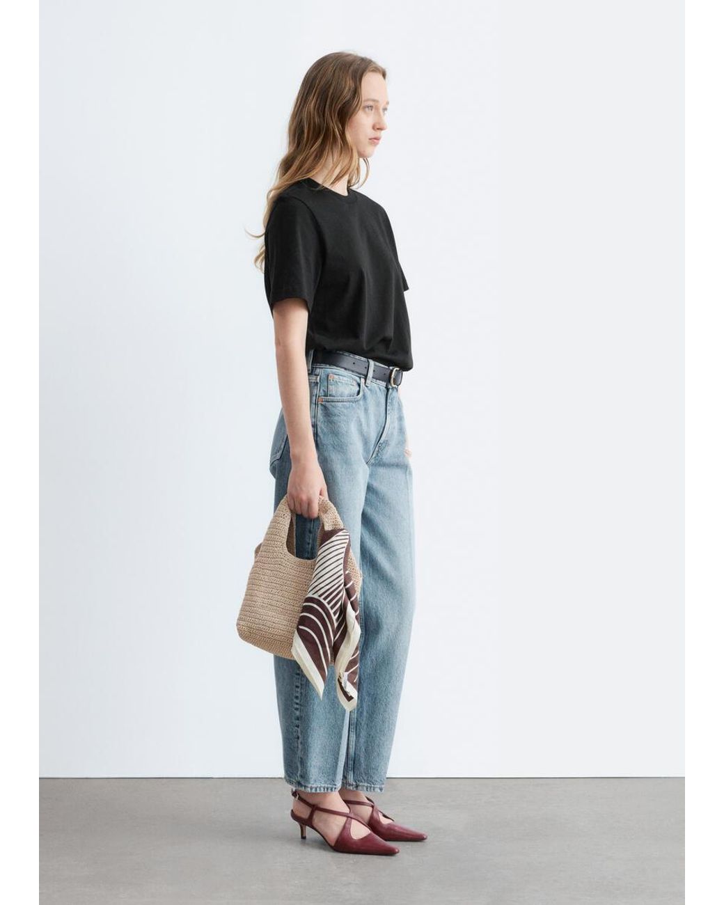 & Other Stories Black Relaxed Crewneck T-shirt