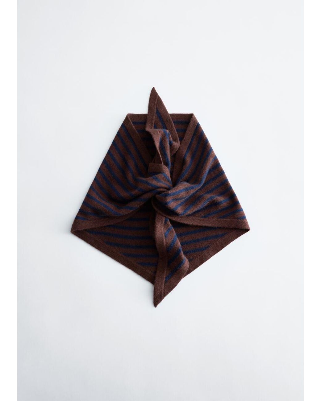 & Other Stories Blue Silk-Cashmere Triangle Scarf