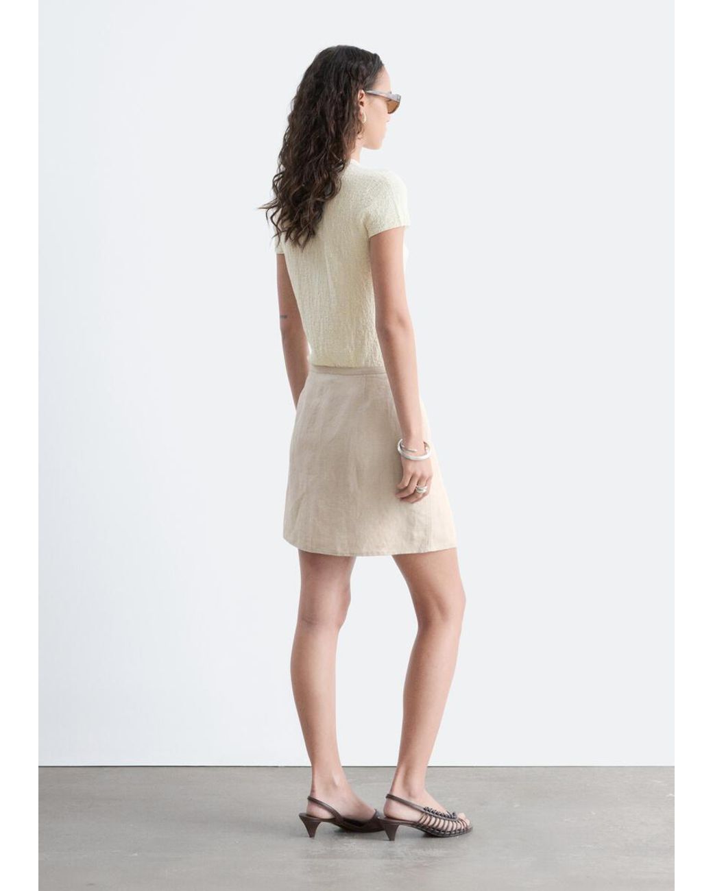 & Other Stories White Mock-Neck Top