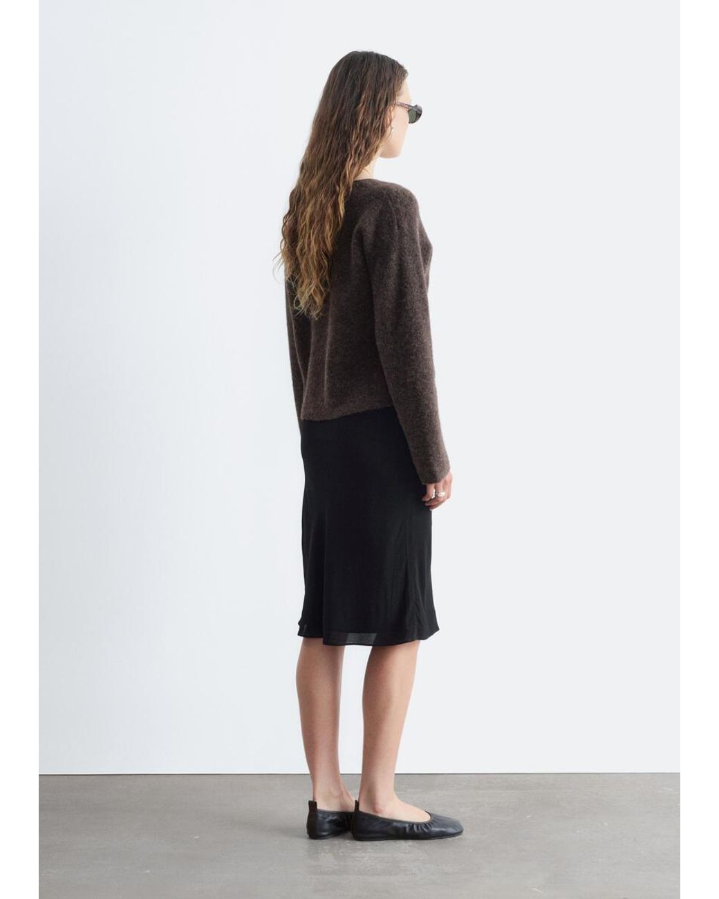 & Other Stories Black Alpaca-Blend Cardigan