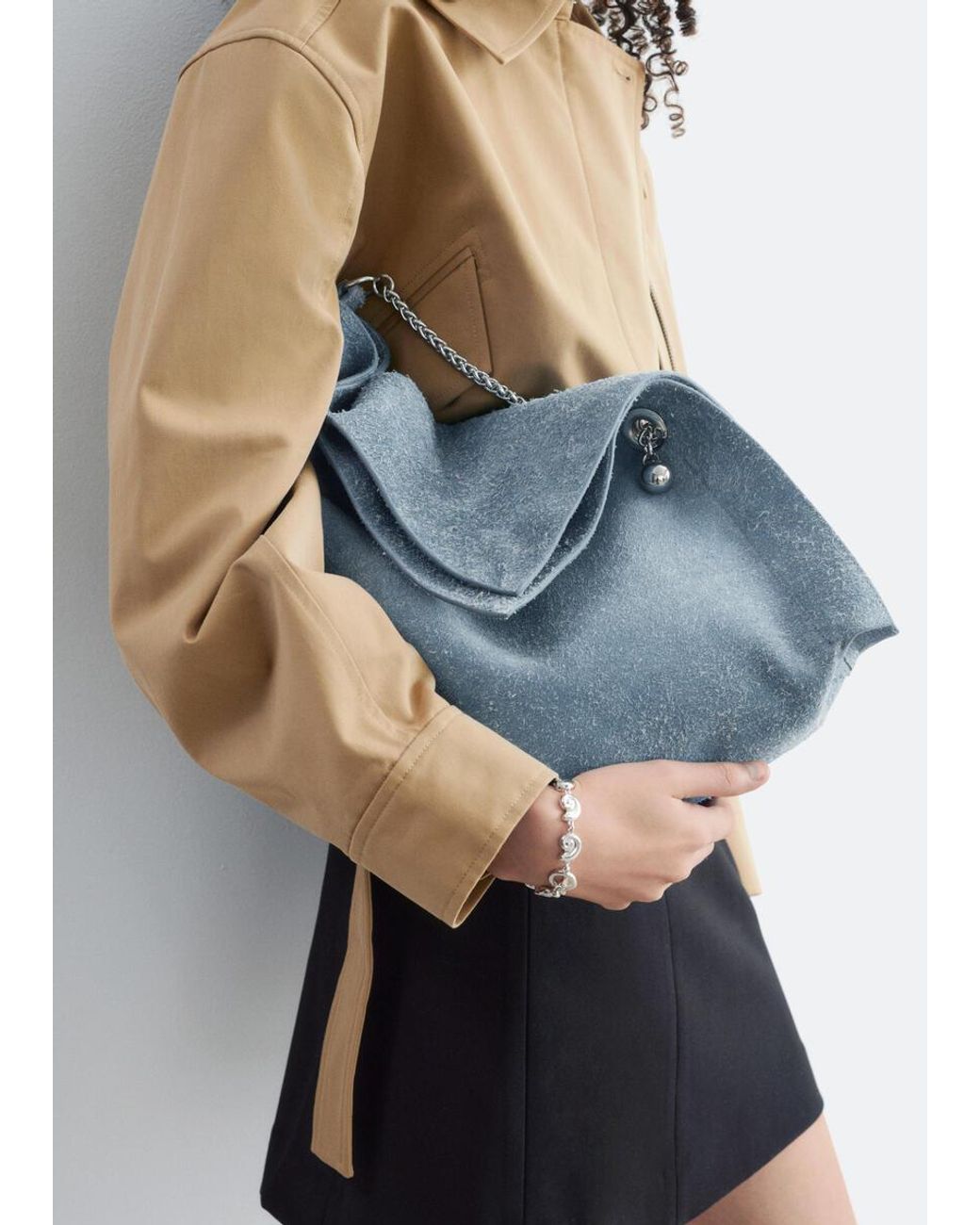 & Other Stories White Slouchy Shoulder Bag