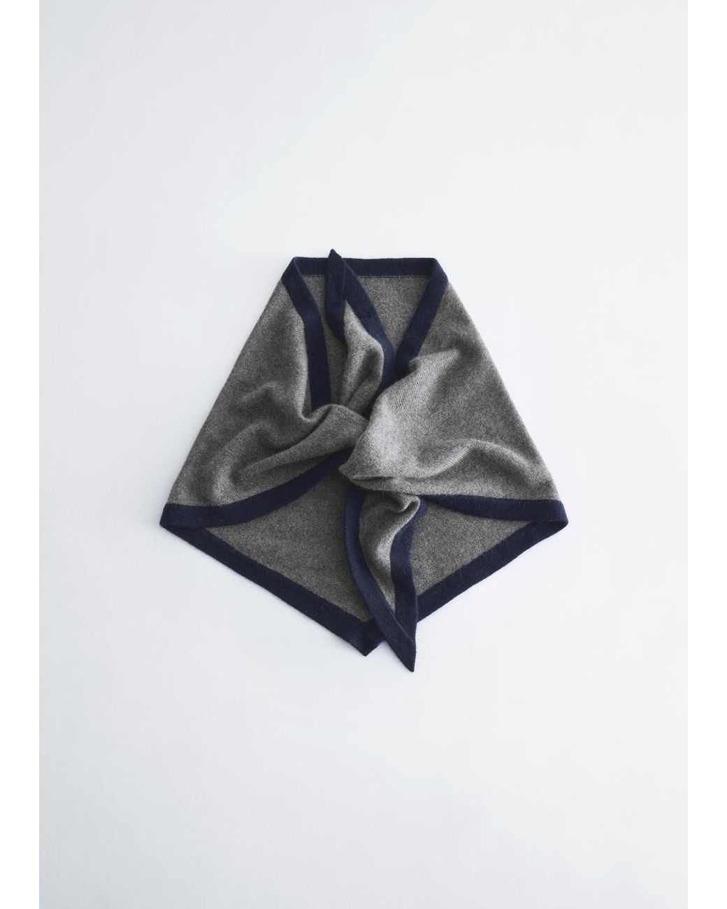 & Other Stories Gray Silk-Cashmere Triangle Scarf