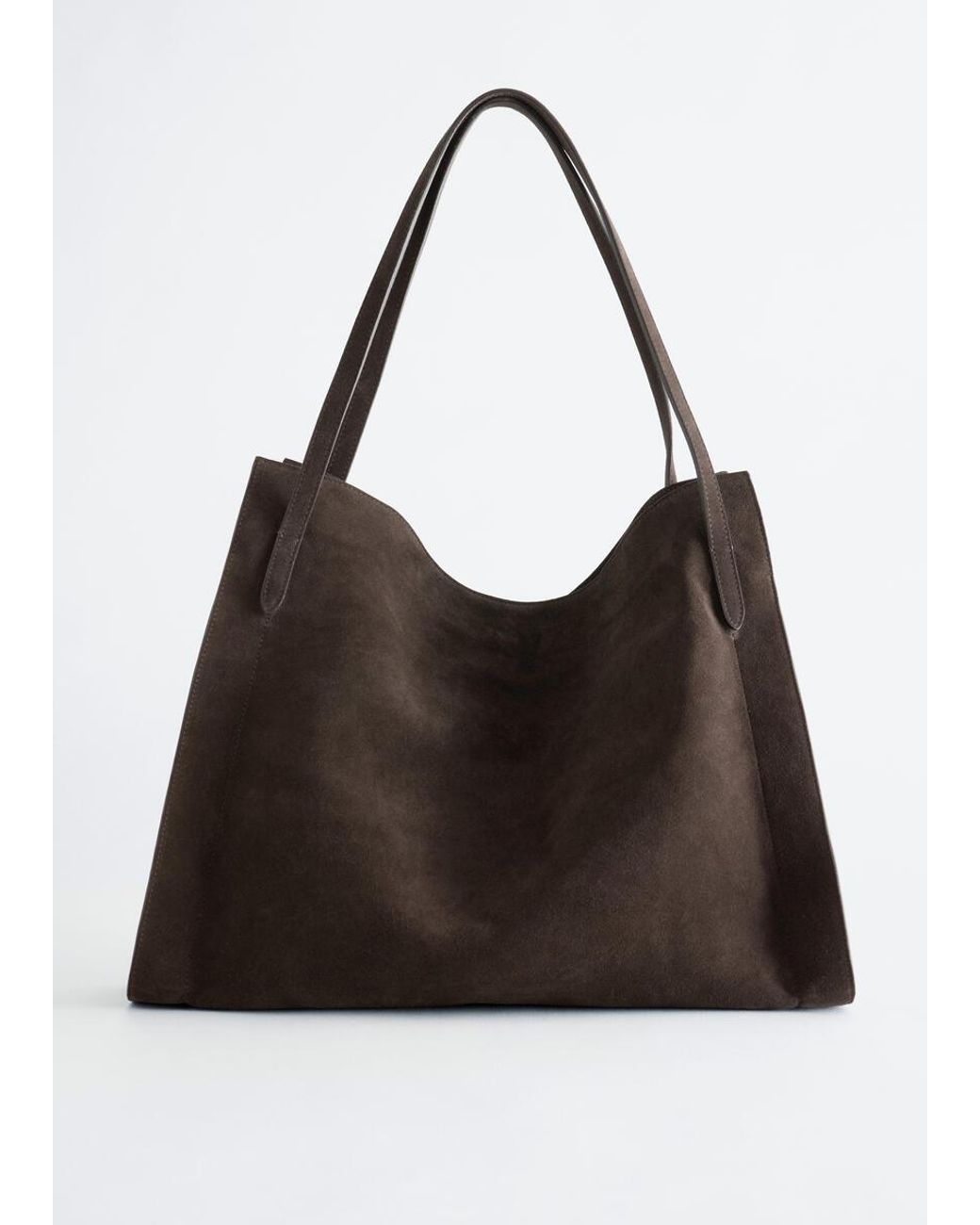 & Other Stories Natural Split Suede Tote