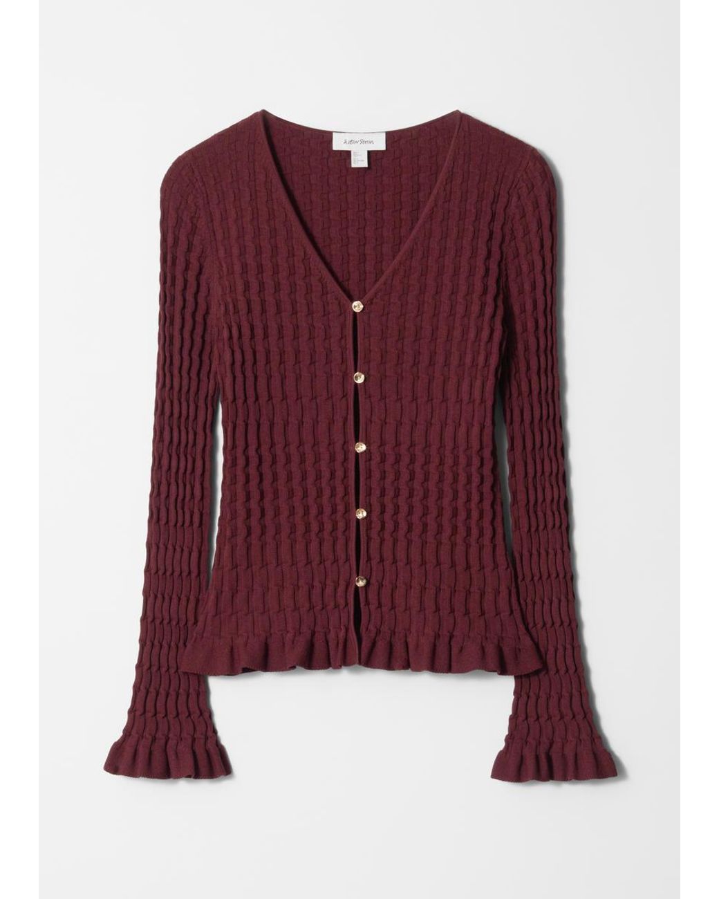& Other Stories Textured Knit Cardigan