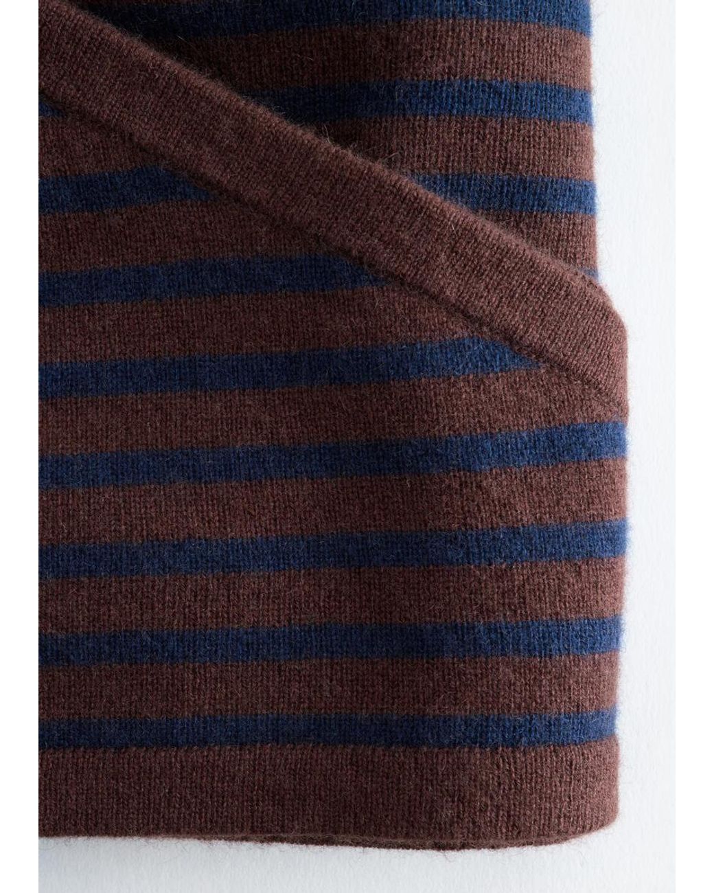 & Other Stories Blue Silk-Cashmere Triangle Scarf