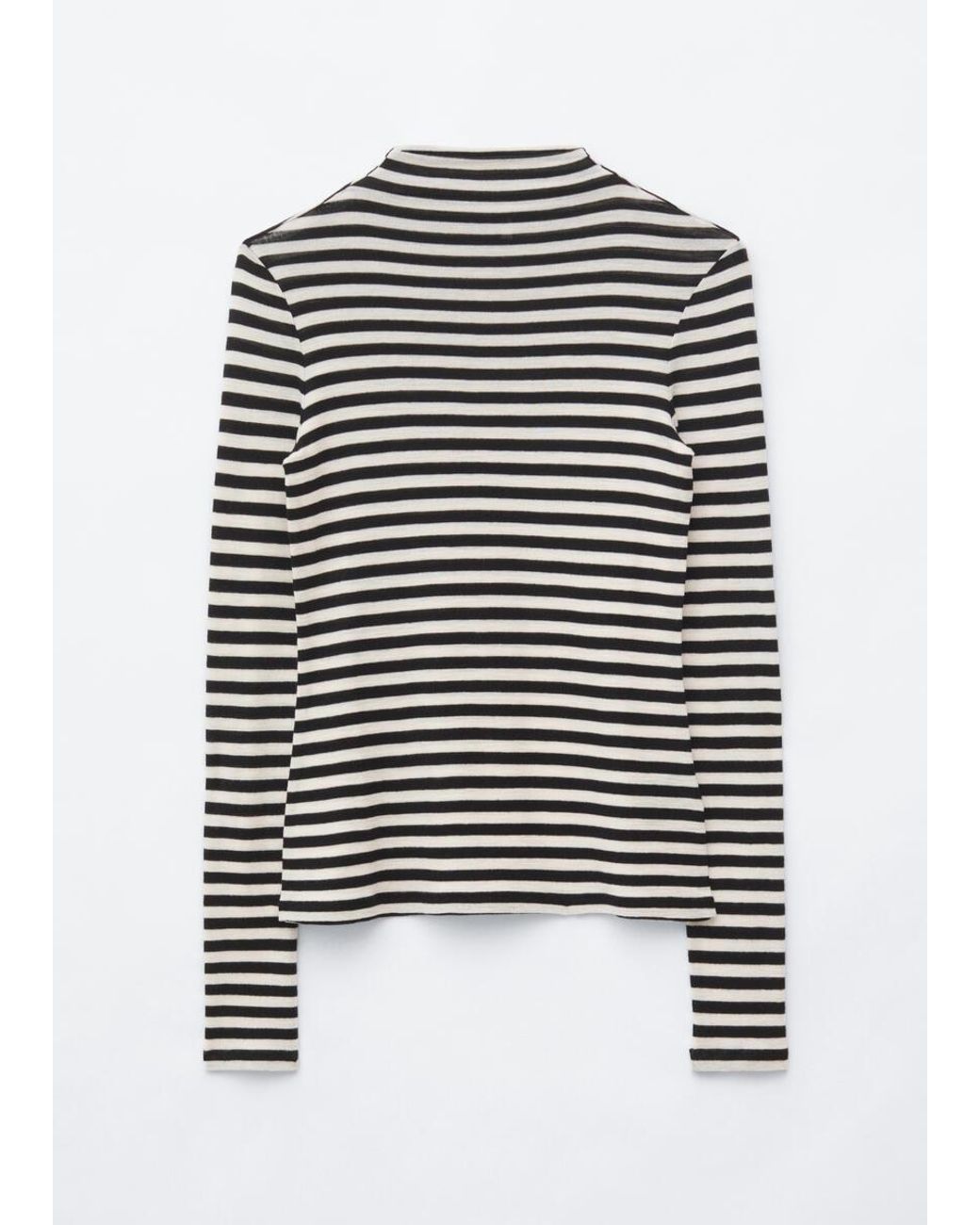 & Other Stories White Wool Mock-Neck Top