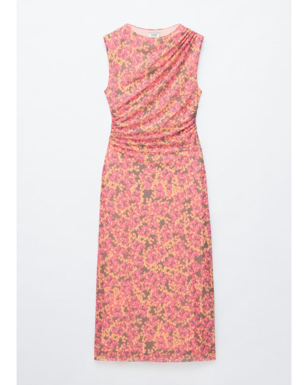 & Other Stories White Sleeveless Draped Dress
