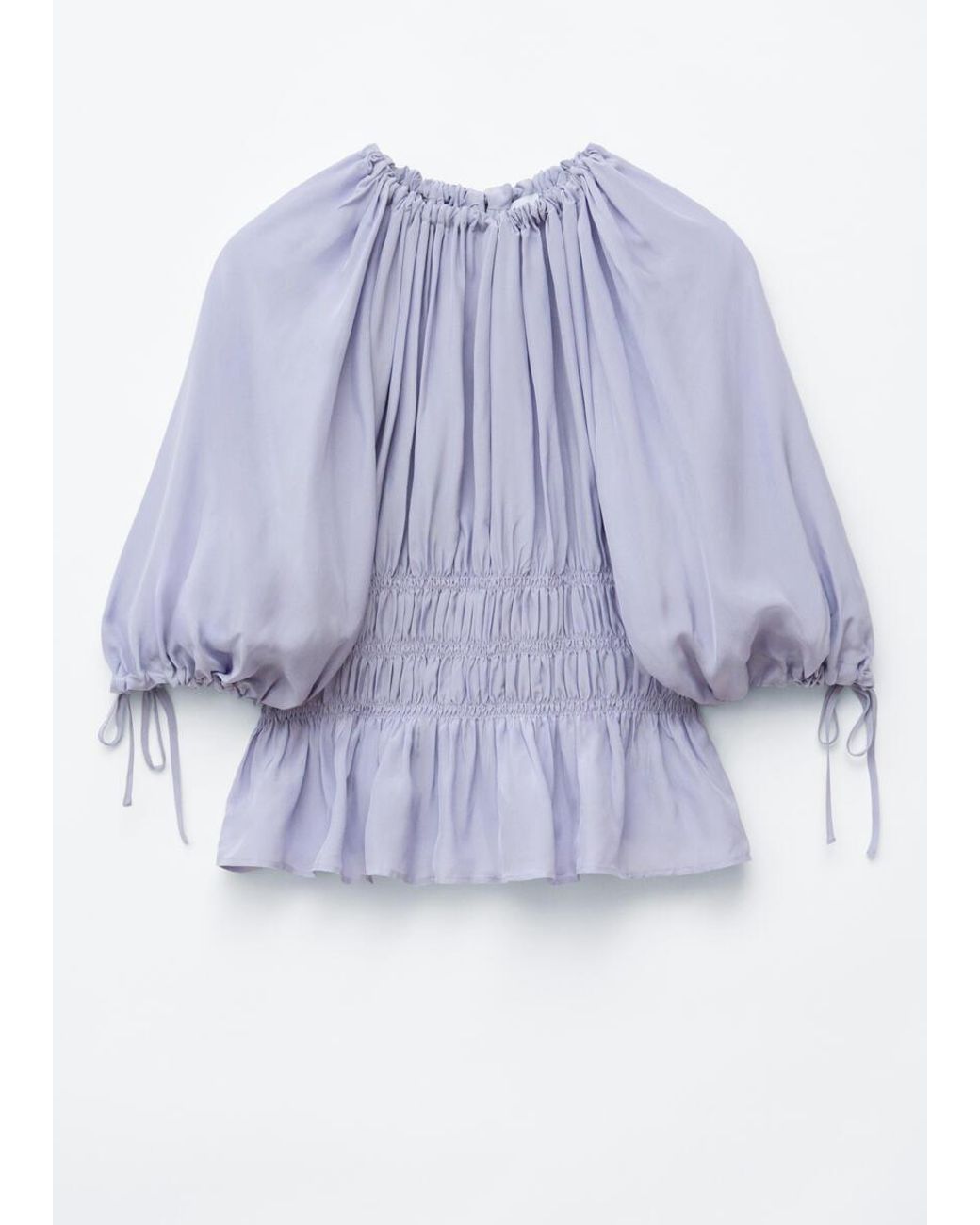 & Other Stories White Smocked Blouse