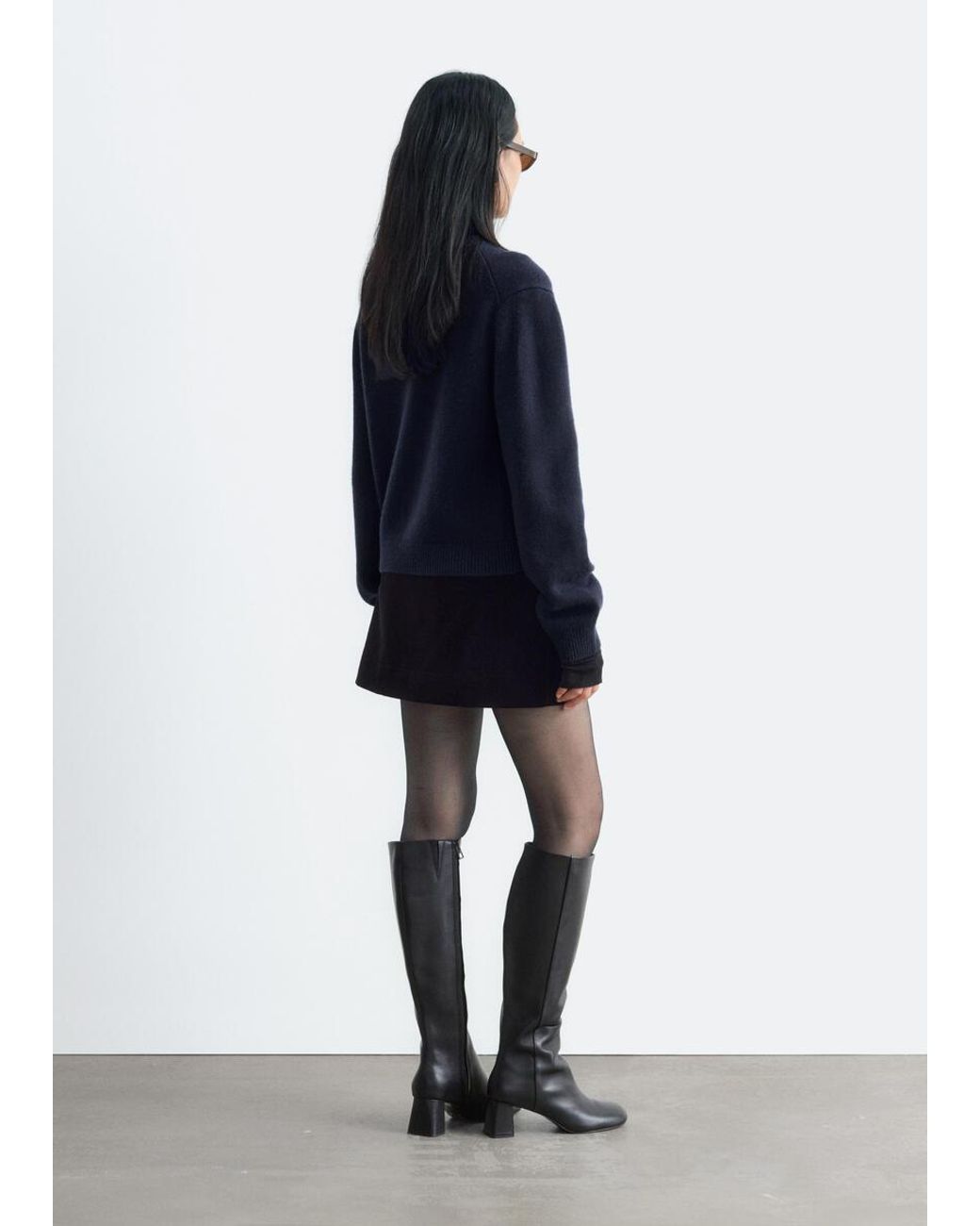 & Other Stories Blue Cashmere-Blend Jumper