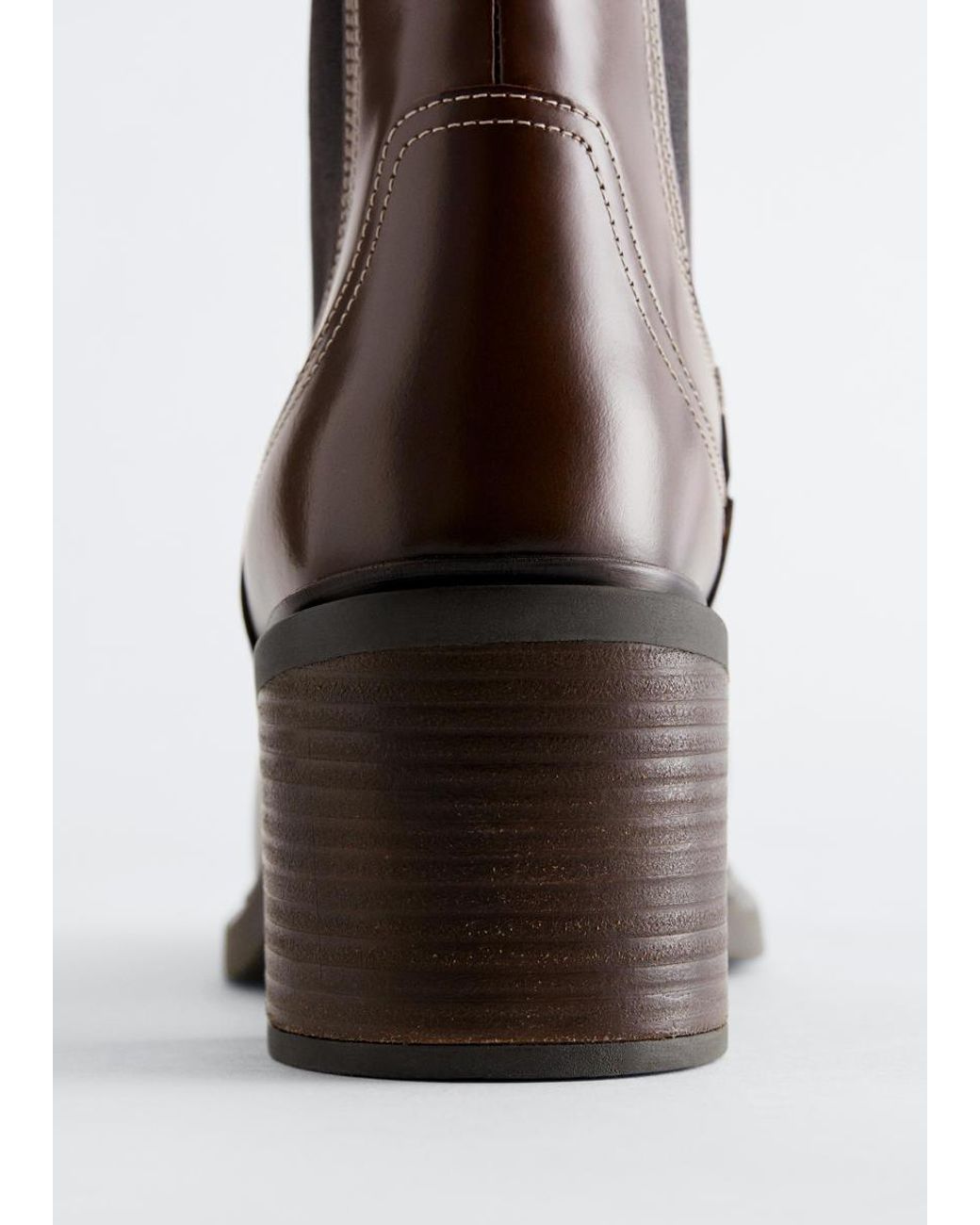 & Other Stories Red Heeled Leather Chelsea Boots