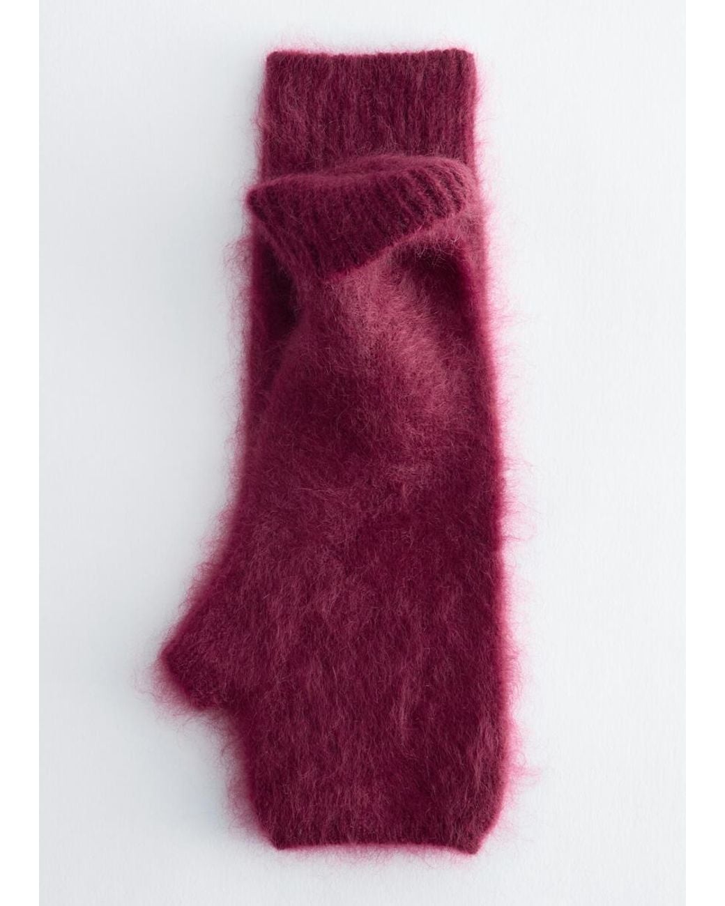 & Other Stories Blue Fingerless Cashmere Glovesf