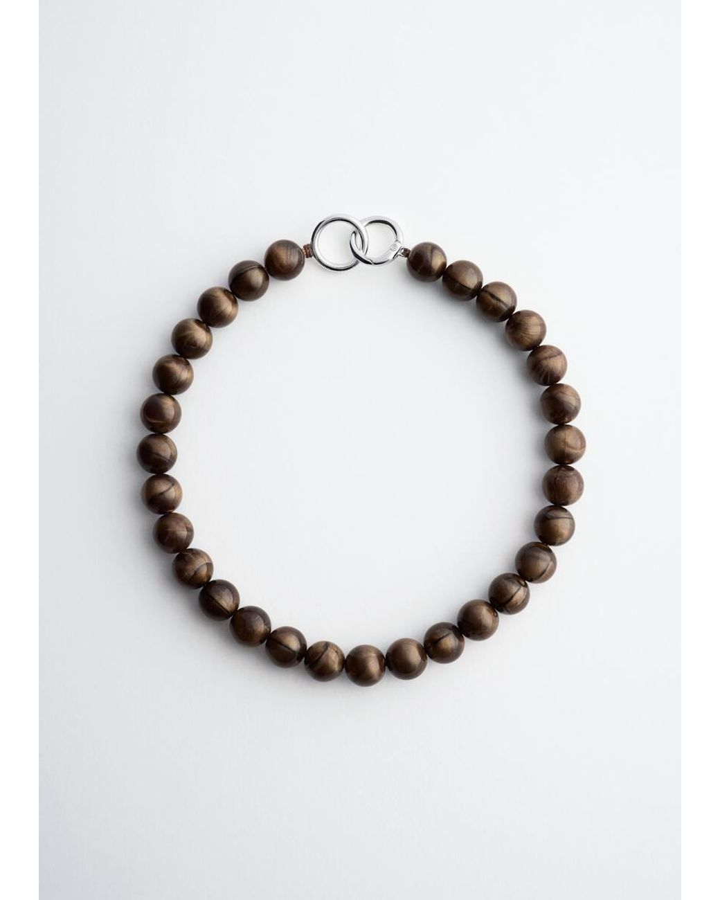& Other Stories Metallic Short Bead Necklace