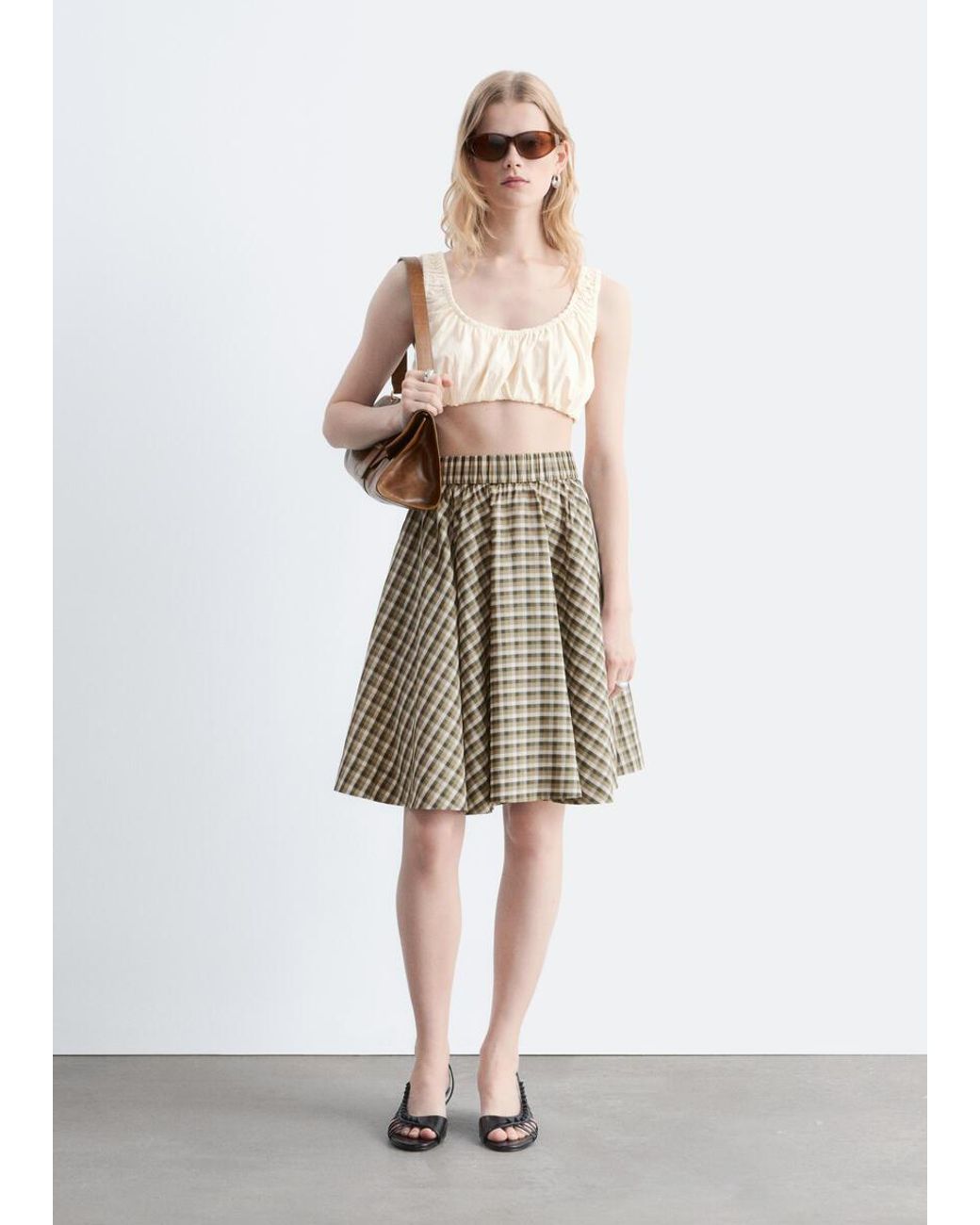 & Other Stories Natural Gathered Bralette