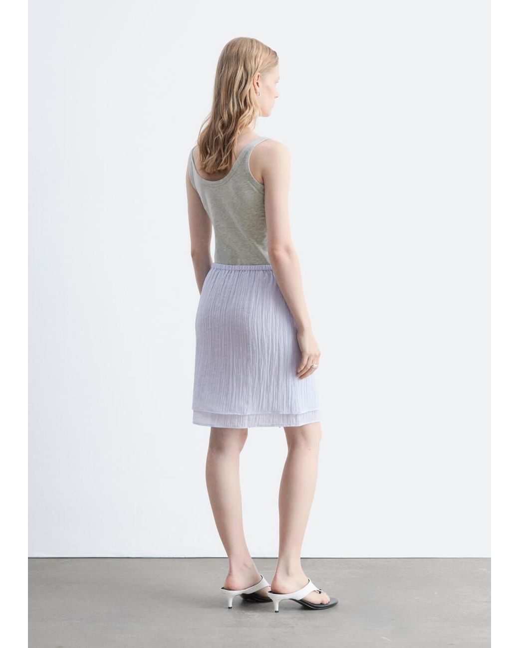 & Other Stories White Scoop-Neck Tank Top