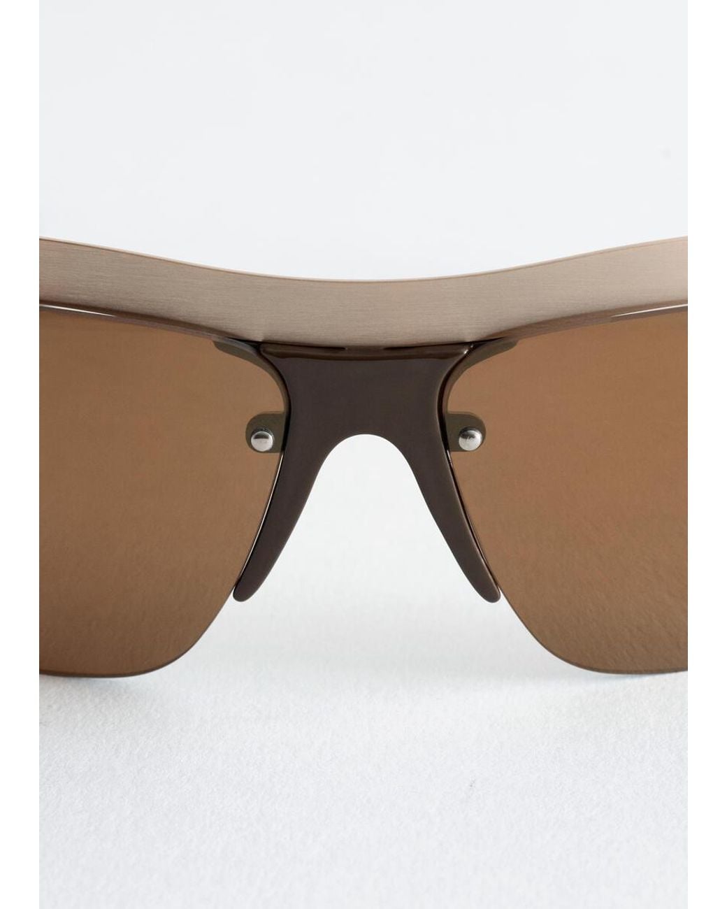 & Other Stories Brown Shield Sunglasses