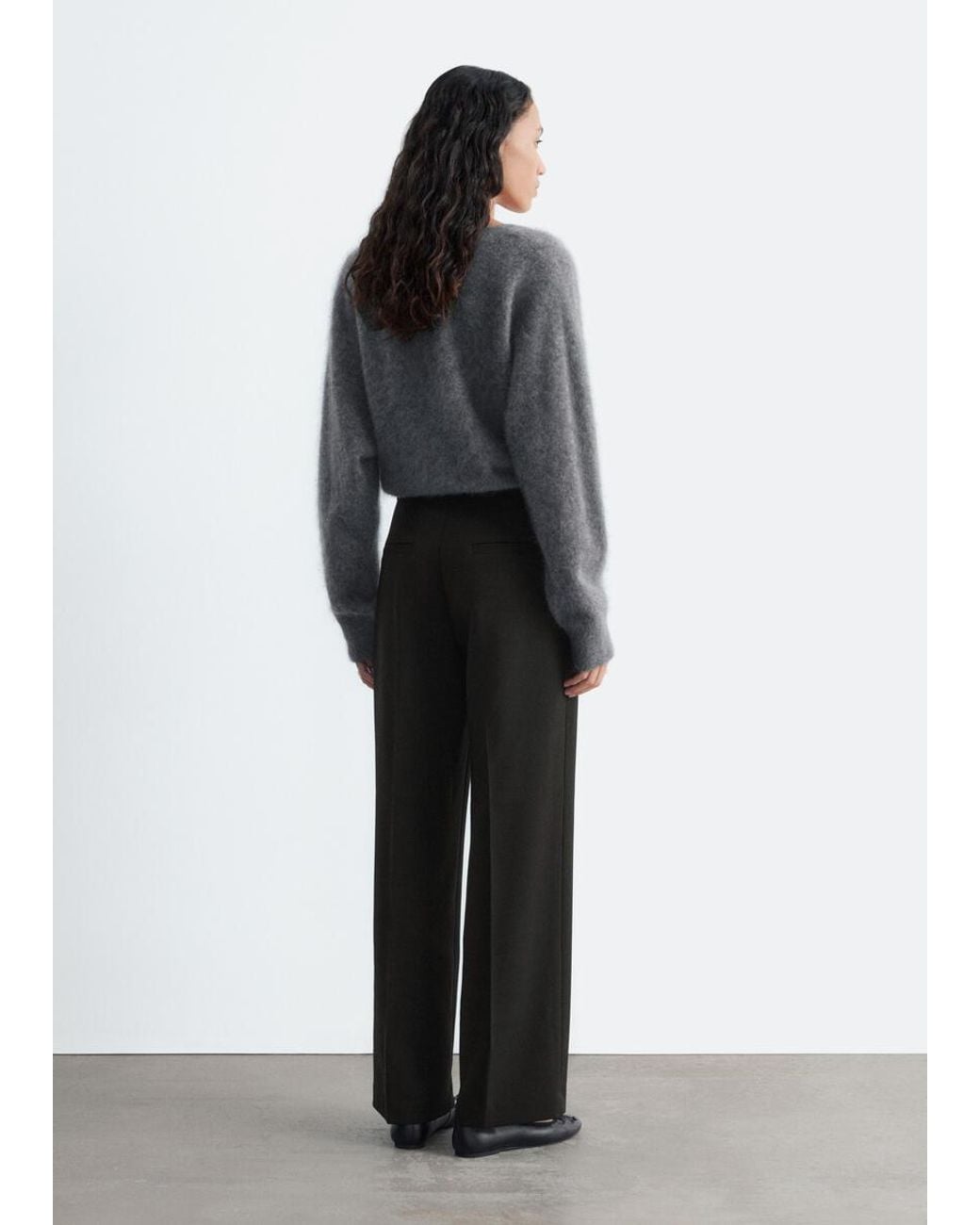 & Other Stories Black Straight Press-Crease Trousers