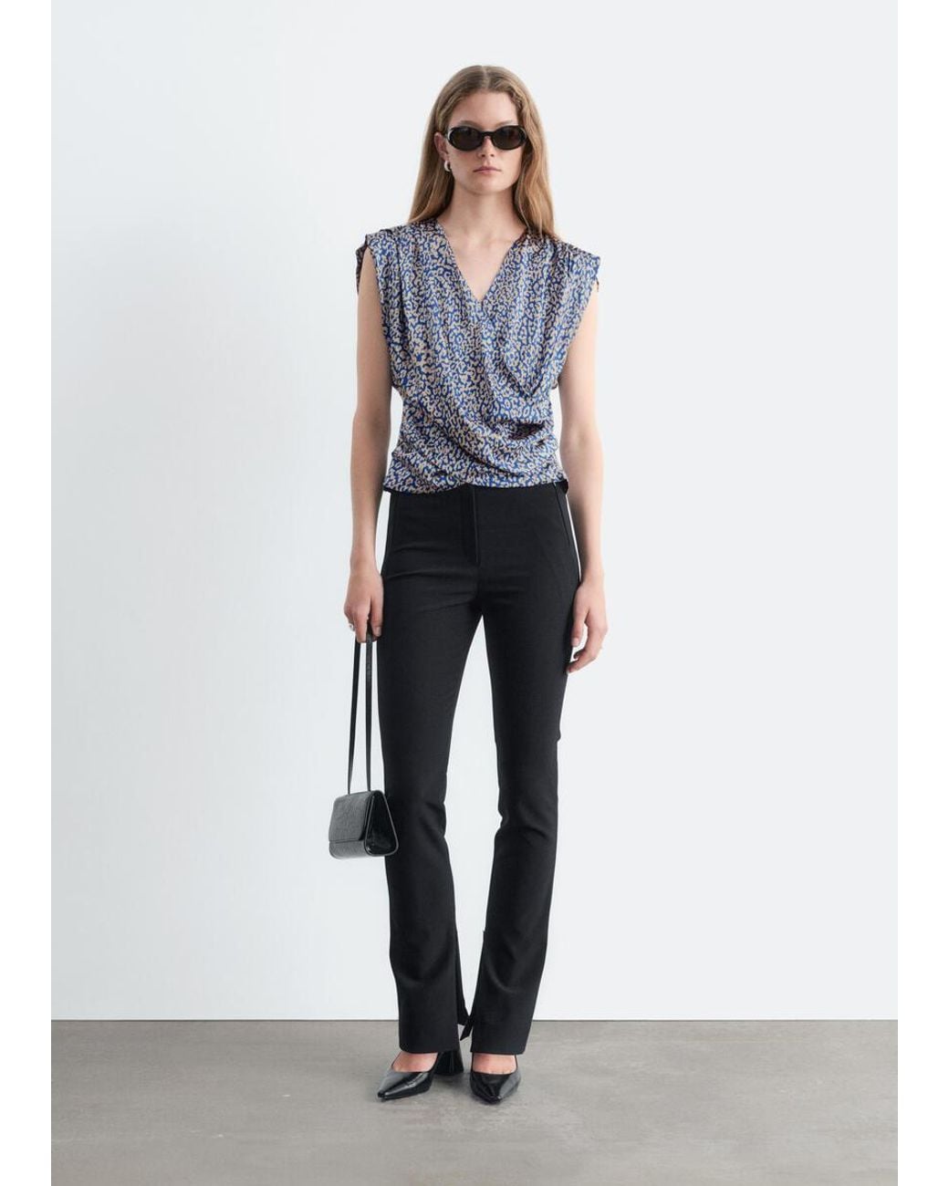 & Other Stories White Sleeveless Wrap Top
