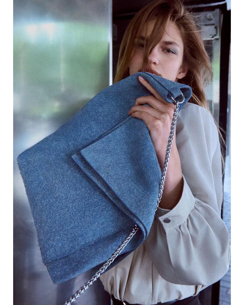 & Other Stories White Slouchy Shoulder Bag