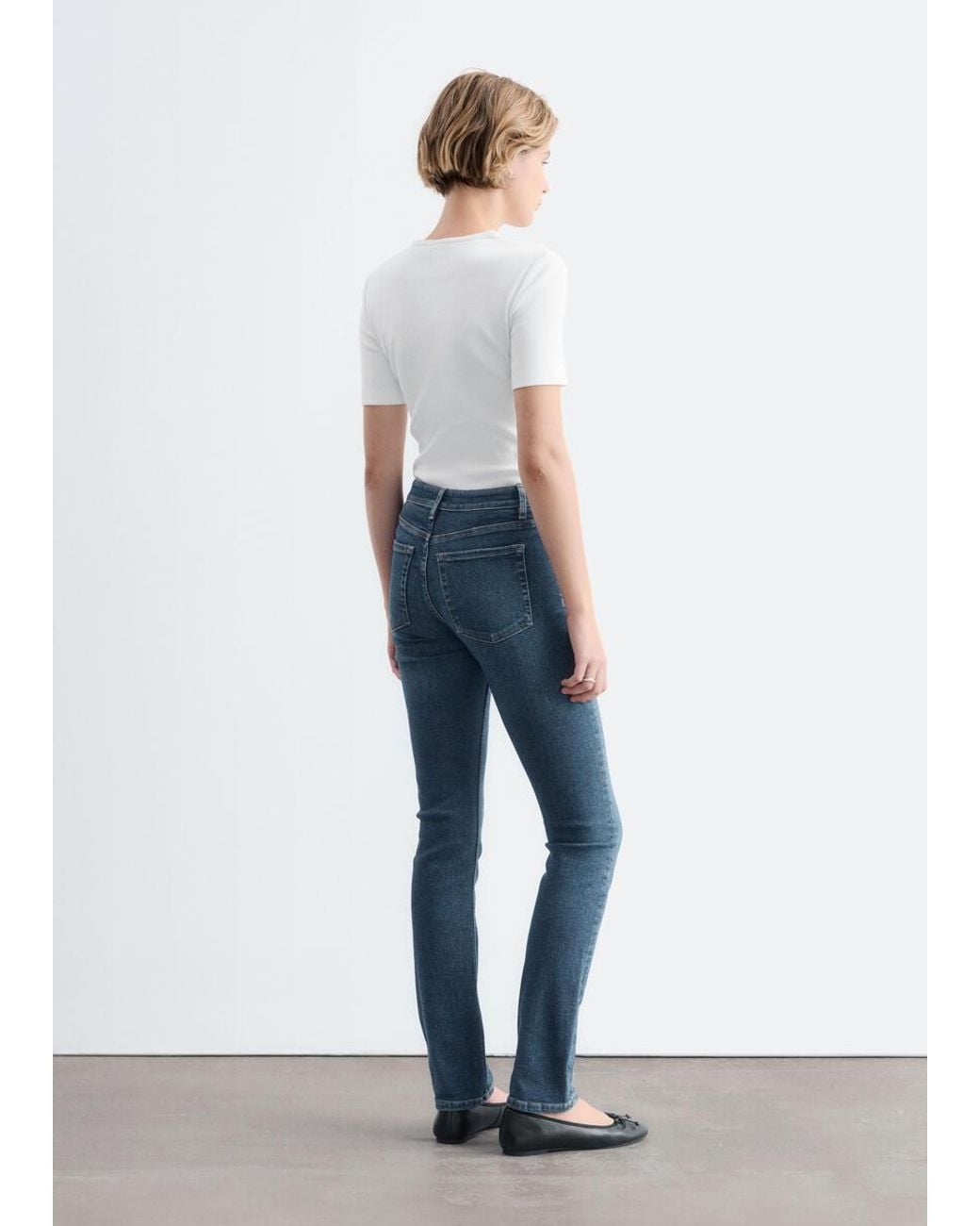 & Other Stories White Super Stretch Skinny Jeans
