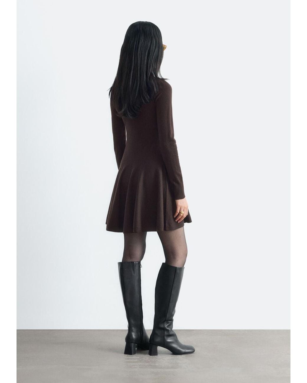 & Other Stories White Knitted Shirt Dress